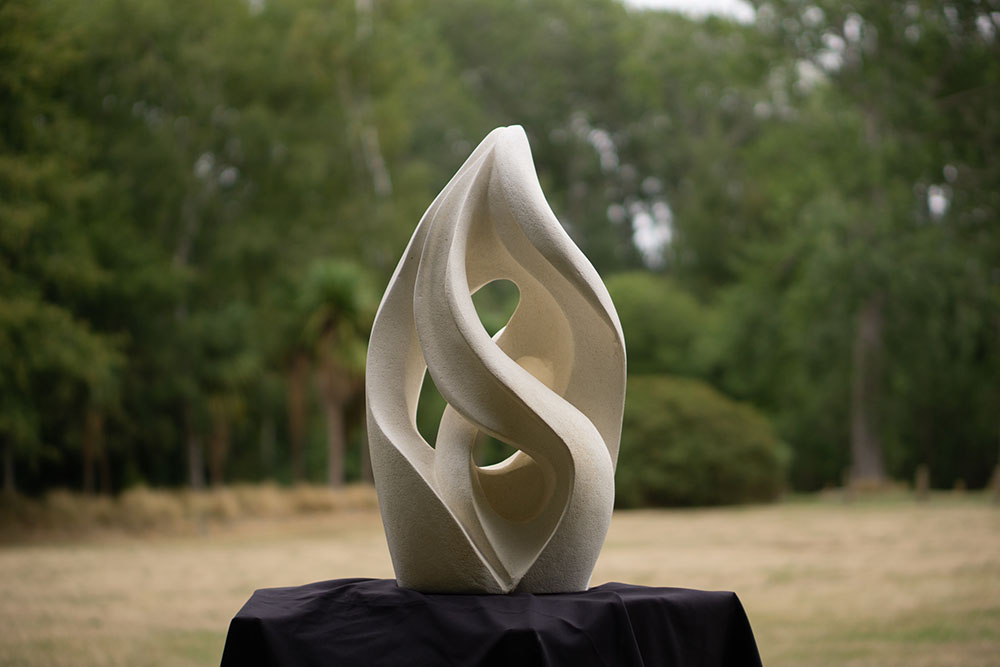 Abstract sculpture in stone
