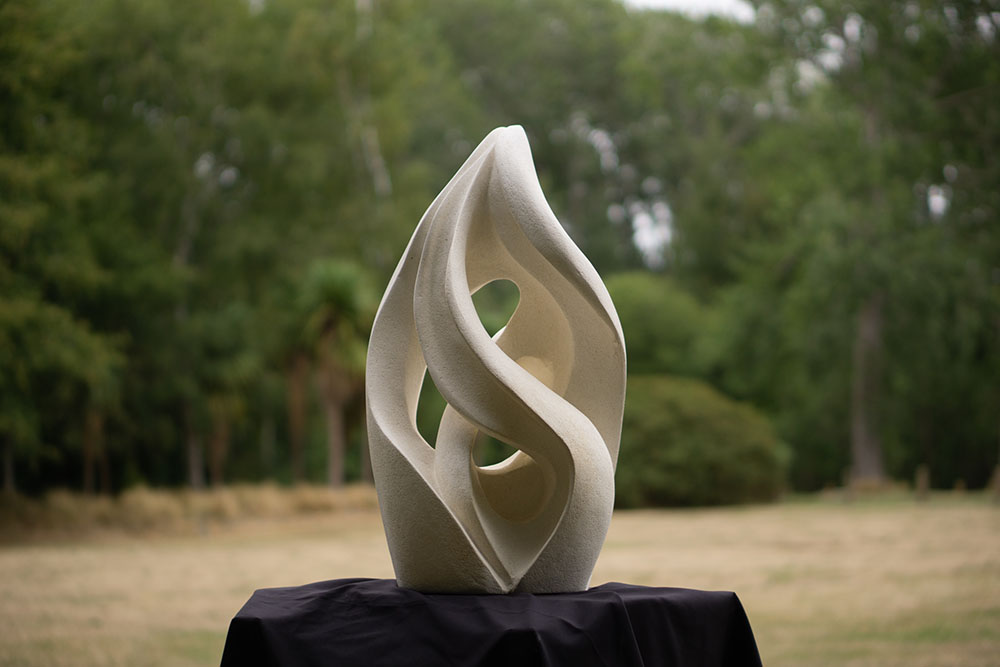 Abstract sculpture in stone