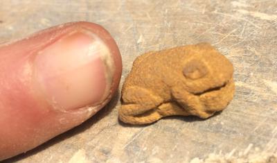 this is the little frog I called midget and got me into sculpting 